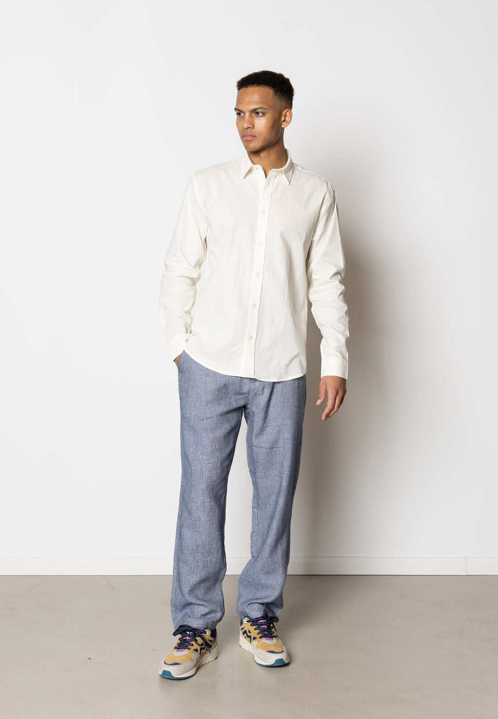 Clean Cut cotton/linen shirt - Ecru – Urban Brands