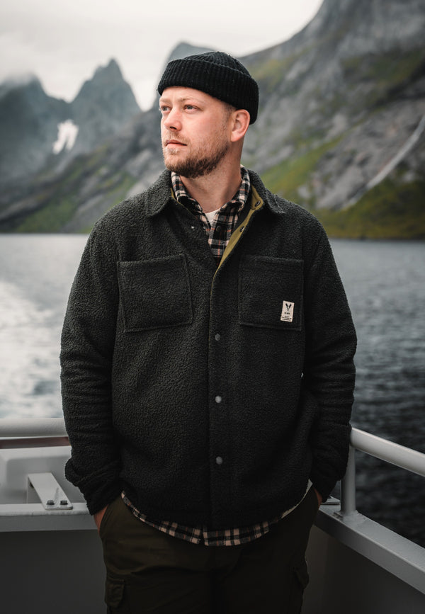 Fat Moose ACE BOUCLE OVERSHIRT Overshirts Green