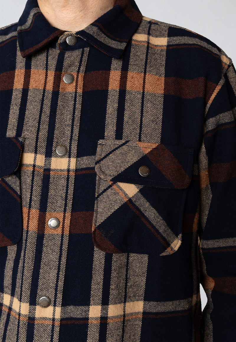 Fat Moose ADRIAN FLANNEL SHIRT Shirts L/S Dark Navy/Ecru