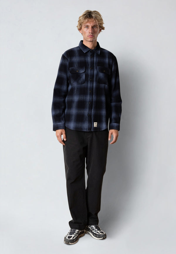 Fat Moose ADRIAN FLANNEL SHIRT Shirts L/S Navy / Dark Navy