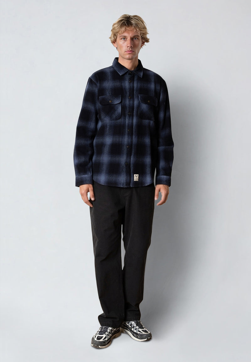 Fat Moose ADRIAN FLANNEL SHIRT Shirts L/S Navy / Dark Navy