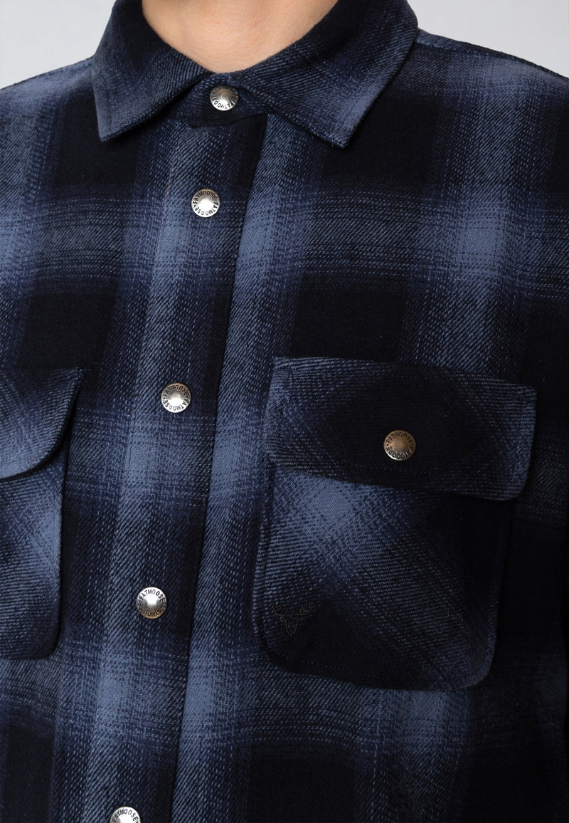Fat Moose ADRIAN FLANNEL SHIRT Shirts L/S Navy / Dark Navy