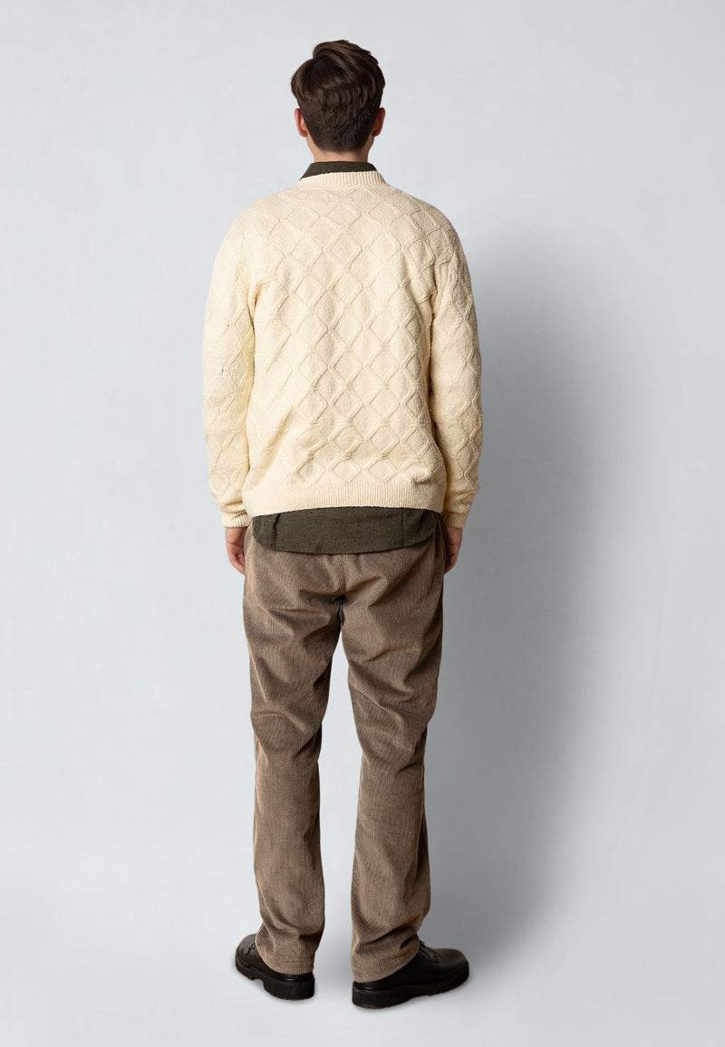 Clean Cut Copenhagen AVERY CABLE KNITTED SWEATER Knit Ecru Melange