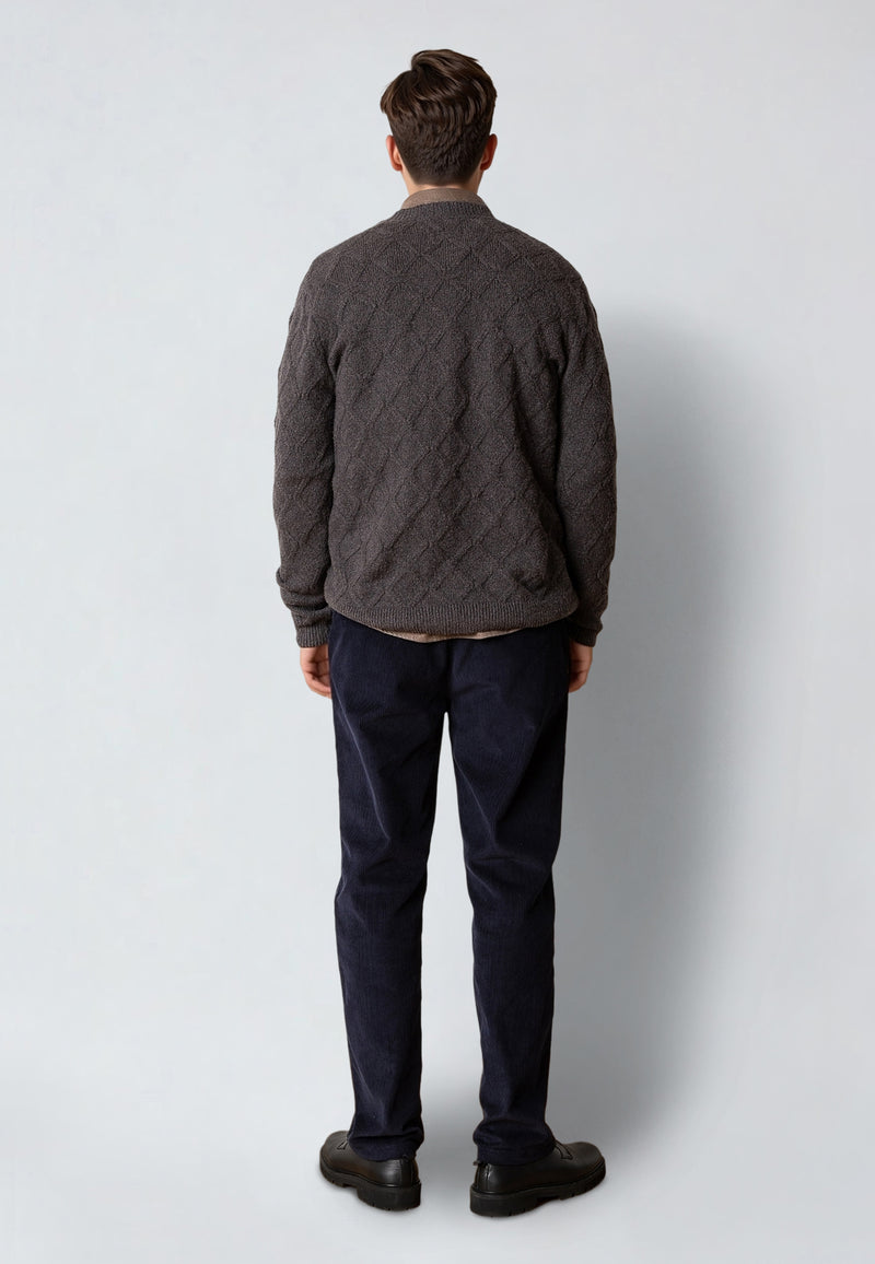 Clean Cut Copenhagen AVERY CABLE KNITTED SWEATER Knit Taube brown melange