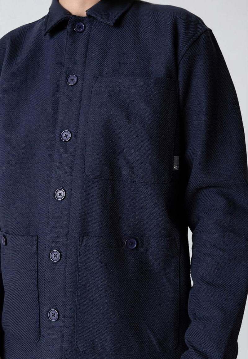 Clean Cut Copenhagen AXEL OVERSHIRT Overshirts Dark Navy
