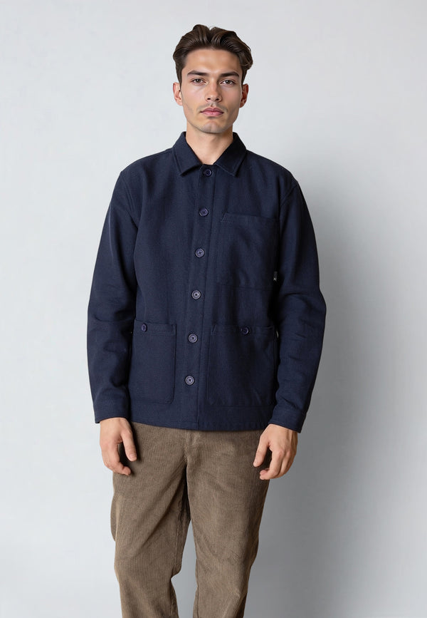 Clean Cut Copenhagen AXEL OVERSHIRT Overshirts Dark Navy