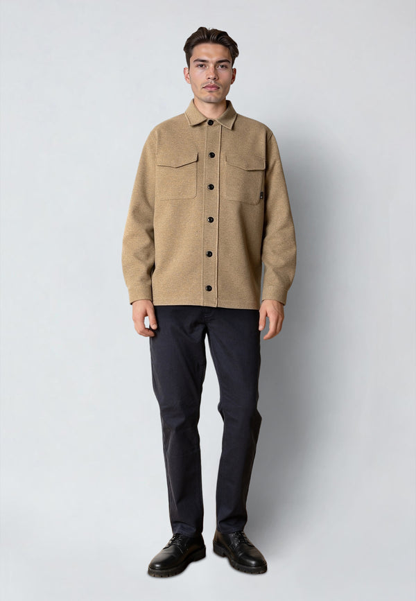 Clean Cut Copenhagen AYDEN OVERSHIRT Overshirts Brindle beige melange