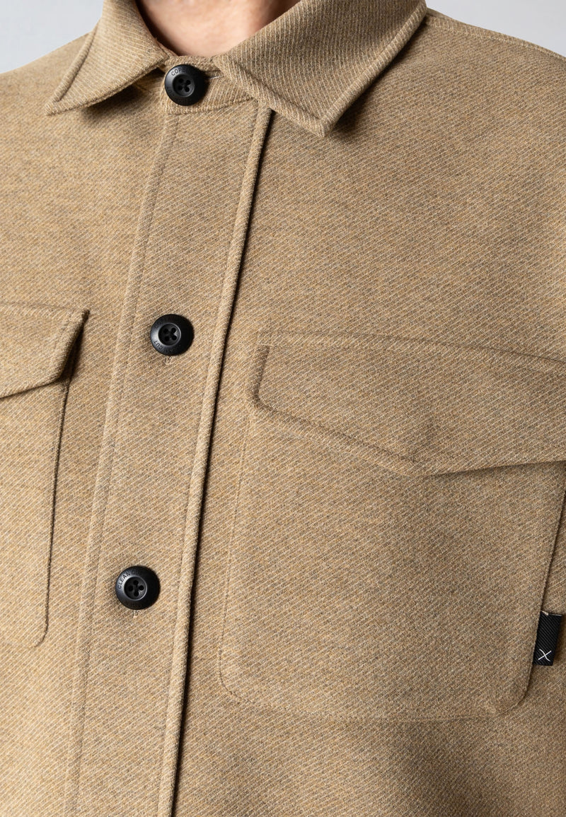 Clean Cut Copenhagen AYDEN OVERSHIRT Overshirts Brindle beige melange