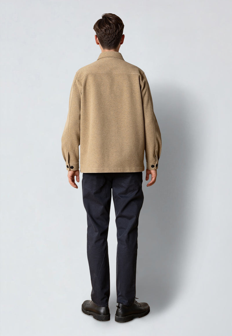 Clean Cut Copenhagen AYDEN OVERSHIRT Overshirts Brindle beige melange