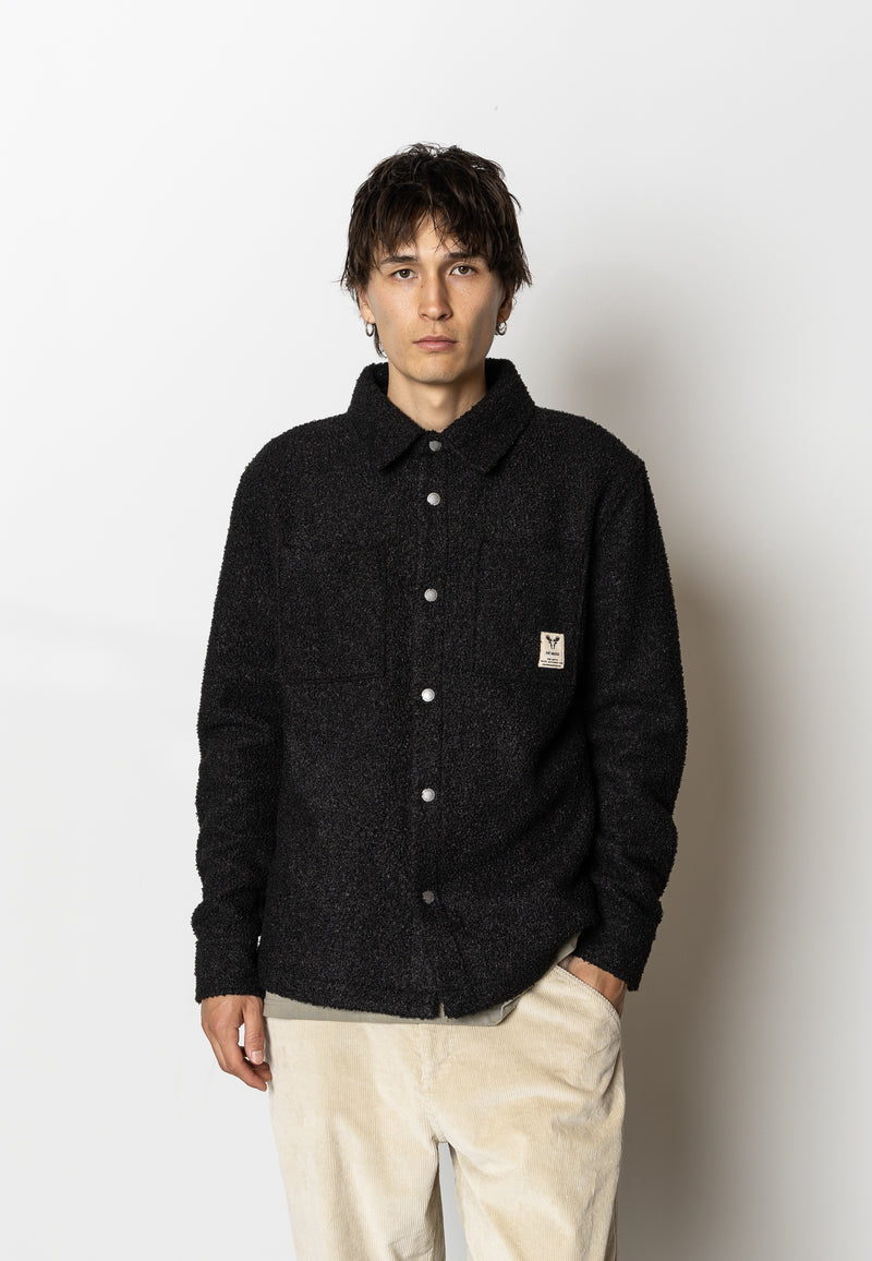 Fat Moose ACE BOUCLE OVERSHIRT Overshirts Black
