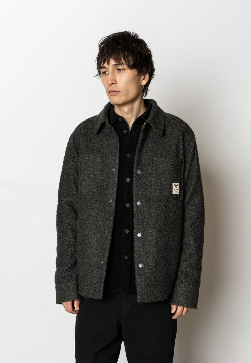Fat Moose ACE BOUCLE OVERSHIRT Overshirts Green