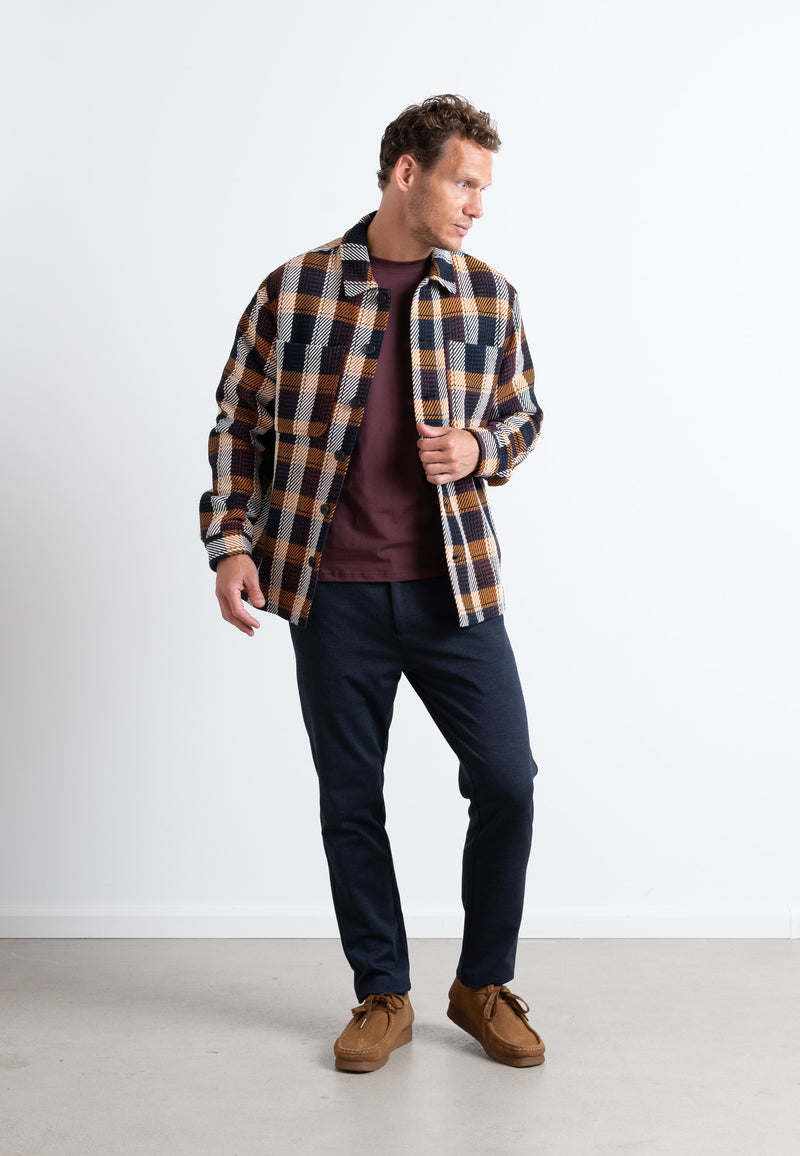 Clean Cut Copenhagen Antonie checked overshirt Overshirts Rust Orange Check