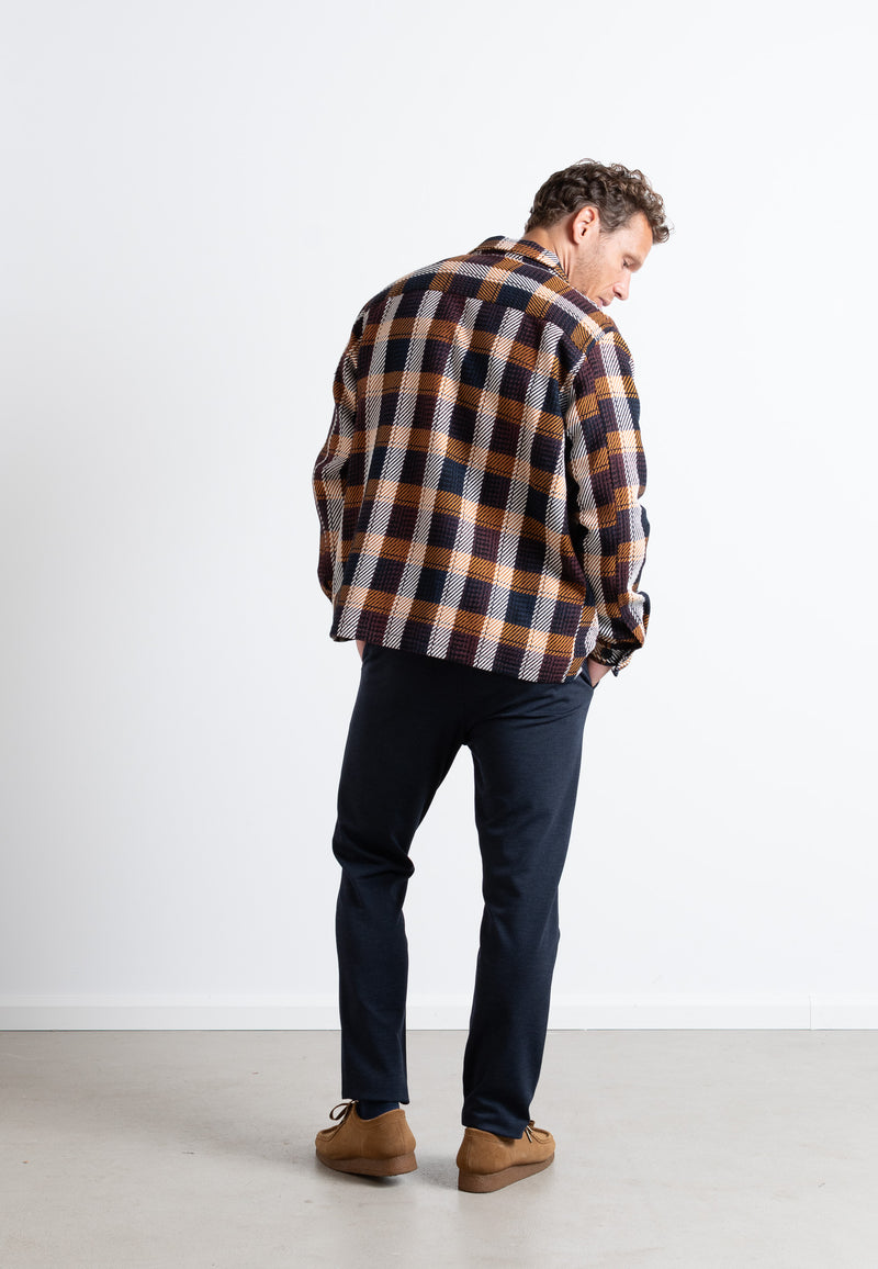 Clean Cut Copenhagen Antonie checked overshirt Overshirts Rust Orange Check