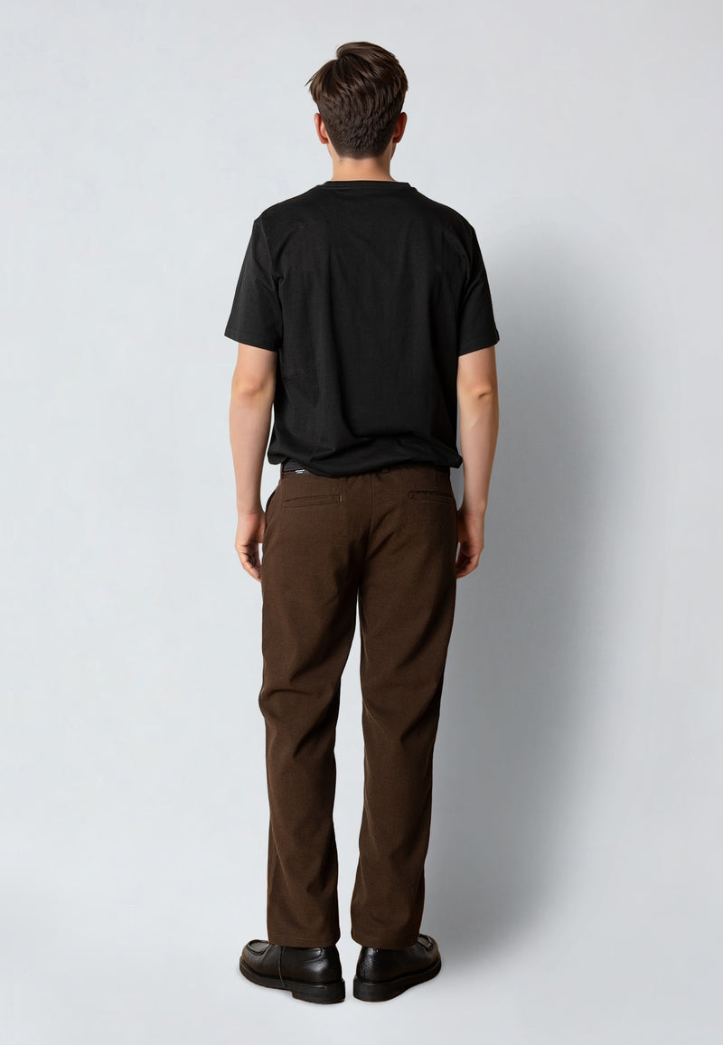 Clean Cut Copenhagen BARCELONA FLANNEL PANT Pants Brown Melange