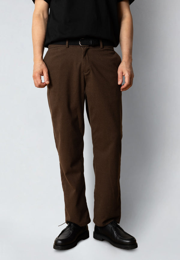Clean Cut Copenhagen BARCELONA FLANNEL PANT Pants Brown Melange