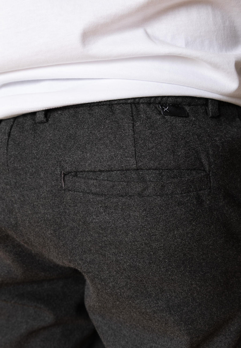 Clean Cut Copenhagen BARCELONA FLANNEL PANT Pants Charcoal melange