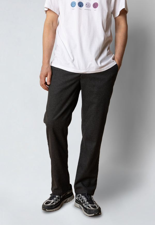 Clean Cut Copenhagen BARCELONA FLANNEL PANT Pants Charcoal melange