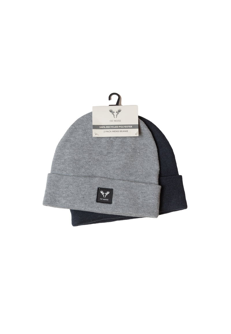 Fat Moose BASE 2-PACK BEANIE Accessories Dark navy/Light grey melange
