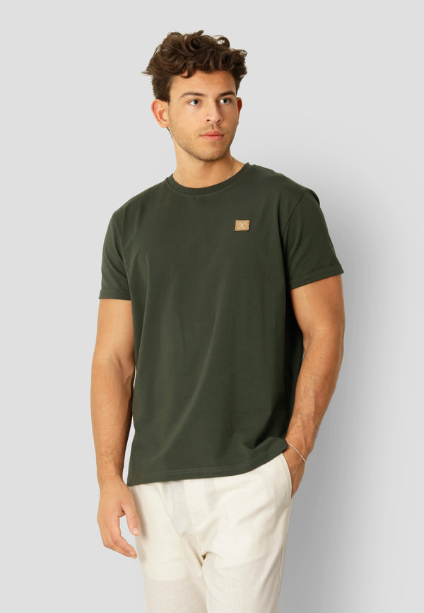 Clean Cut Copenhagen BASIC ORGANIC T-SHIRT T-shirts S/S Bottle Green