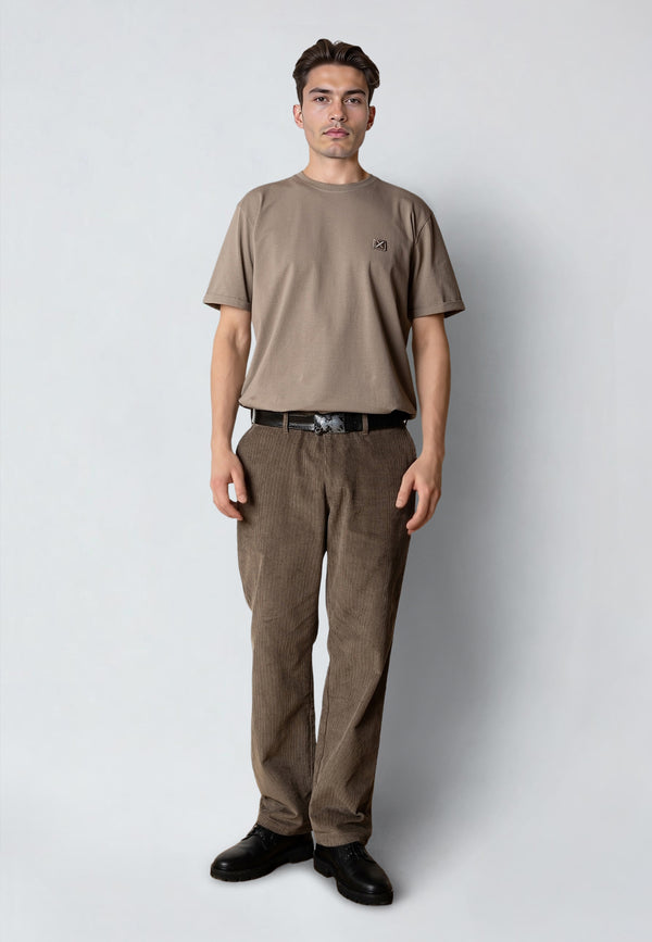 Clean Cut Copenhagen BASIC ORGANIC T-SHIRT T-shirts S/S Brindle beige