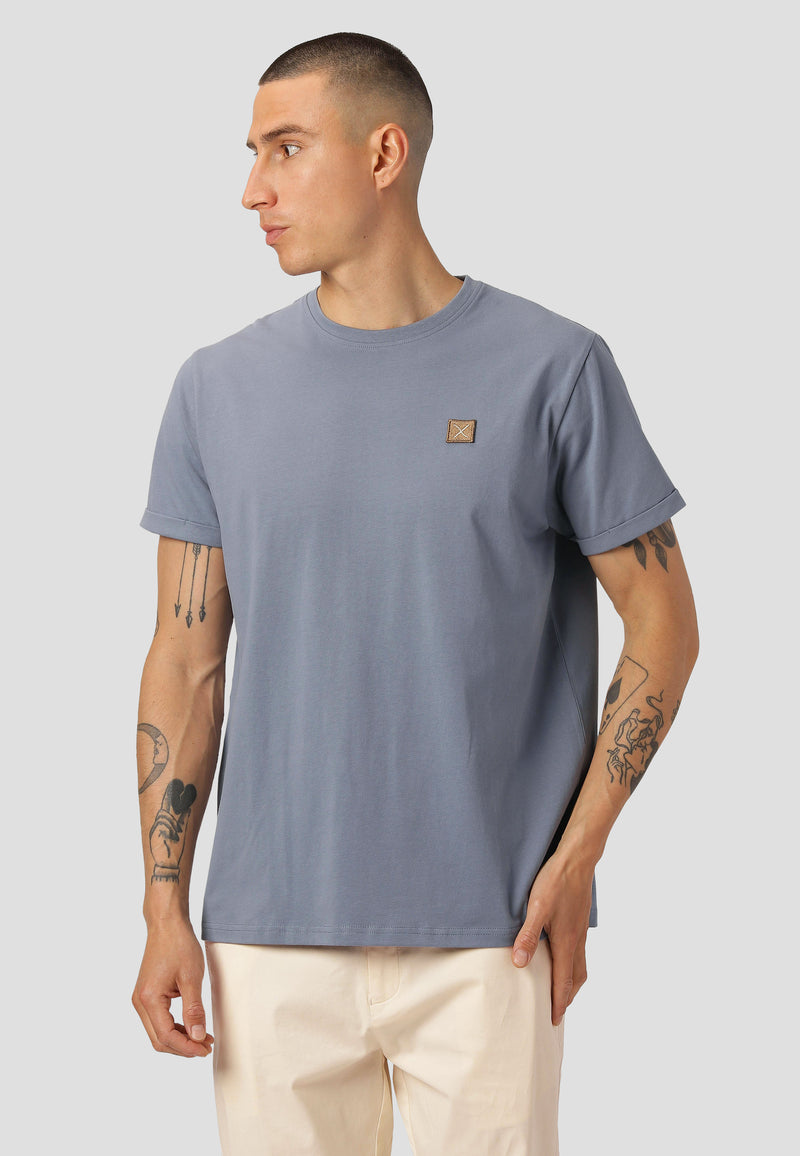 Clean Cut Copenhagen BASIC ORGANIC T-SHIRT T-shirts S/S Dusty Blue