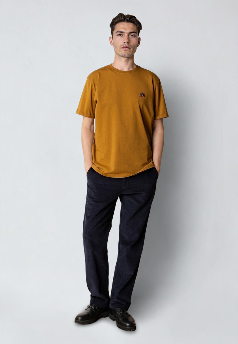 Clean Cut Copenhagen BASIC ORGANIC T-SHIRT T-shirts S/S Gold Brown