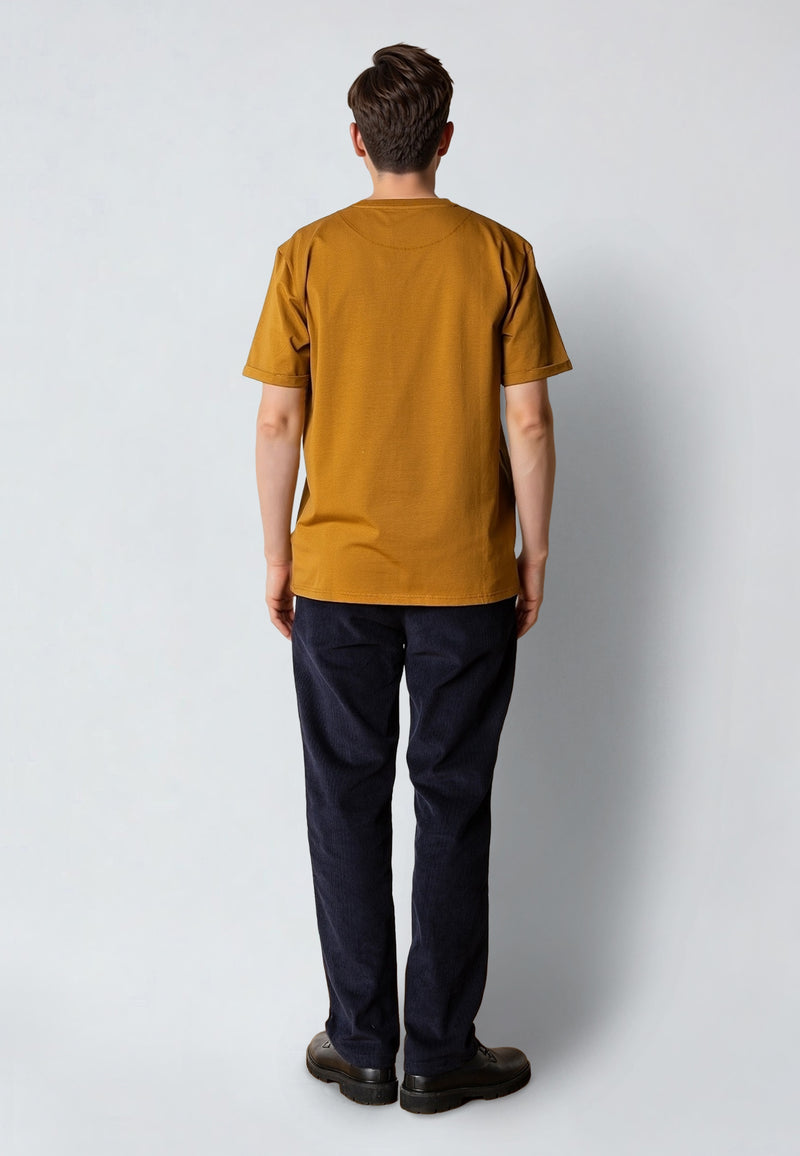 Clean Cut Copenhagen BASIC ORGANIC T-SHIRT T-shirts S/S Gold Brown
