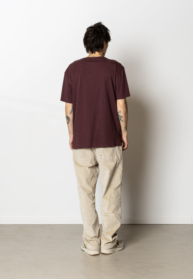 Fat Moose BOOT ORGANIC T-SHIRT T-shirts S/S Dark Plum