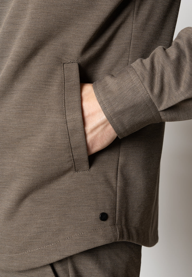 Clean Cut Copenhagen BRENDON JERSEY JACKET Jackets Dark Khaki
