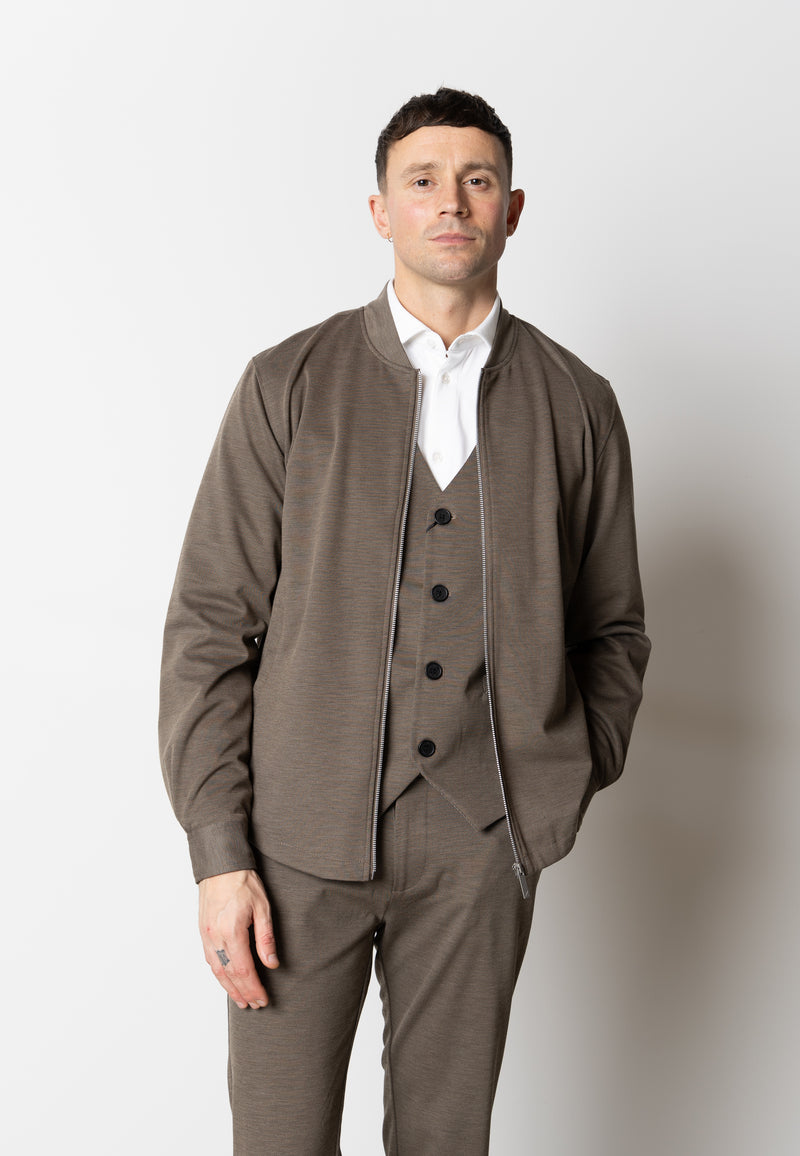 Clean Cut Copenhagen BRENDON JERSEY JACKET Jackets Dark Khaki