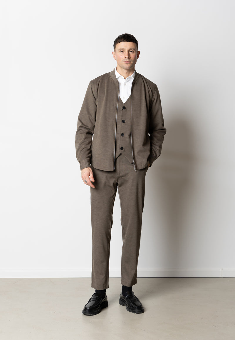 Clean Cut Copenhagen BRENDON JERSEY JACKET Jackets Dark Khaki