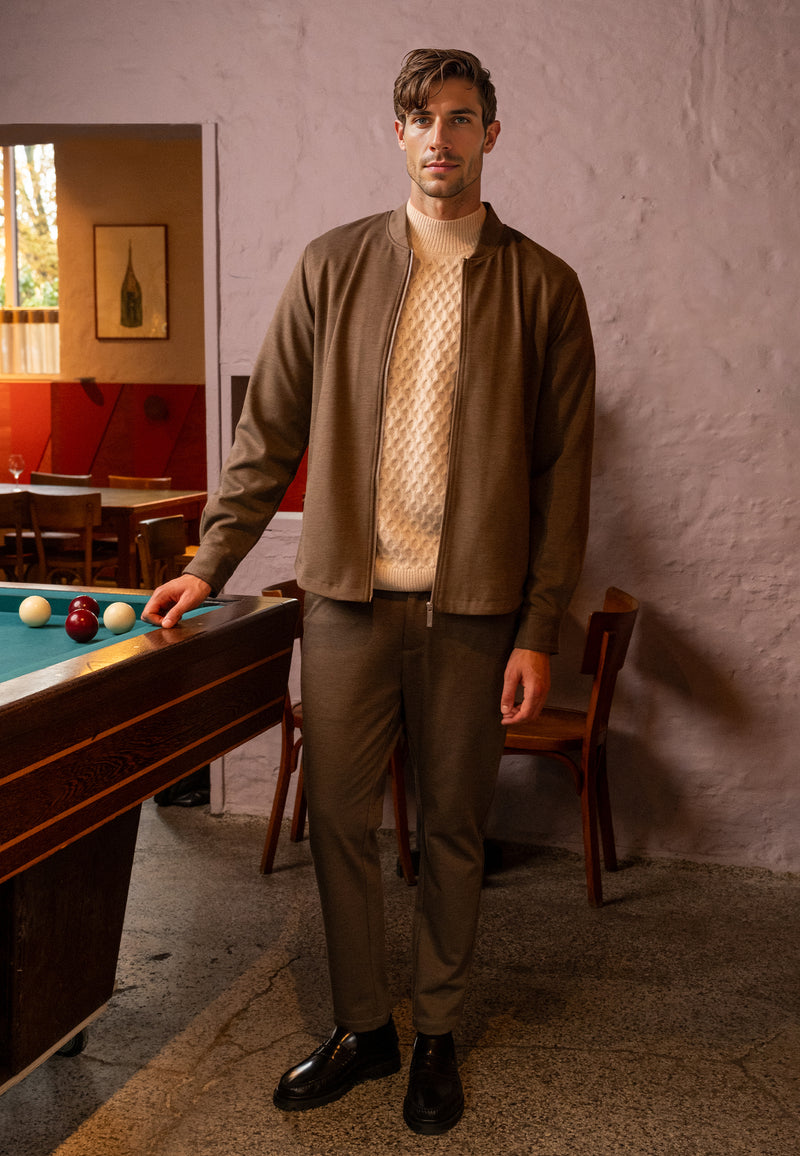 Clean Cut Copenhagen BRENDON JERSEY JACKET Jackets Dark Khaki