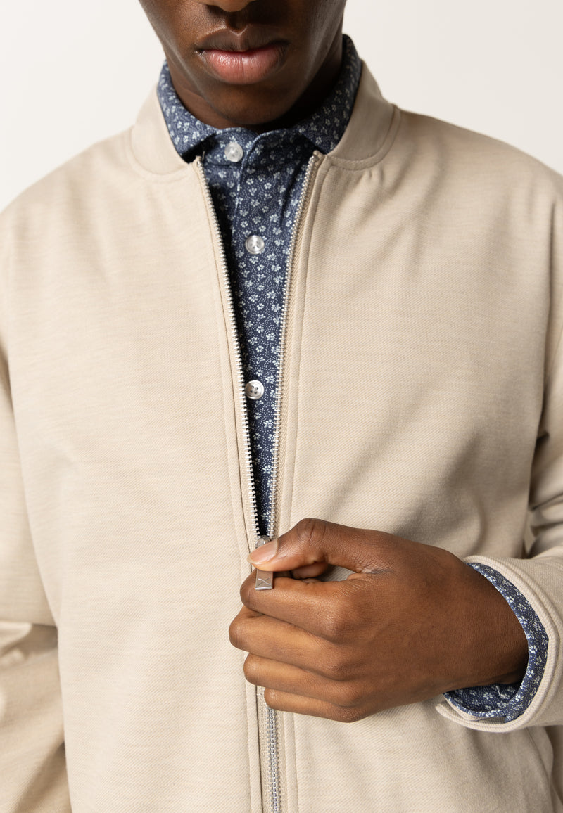 Clean Cut Copenhagen BRENDON JERSEY JACKET Jackets Ecru
