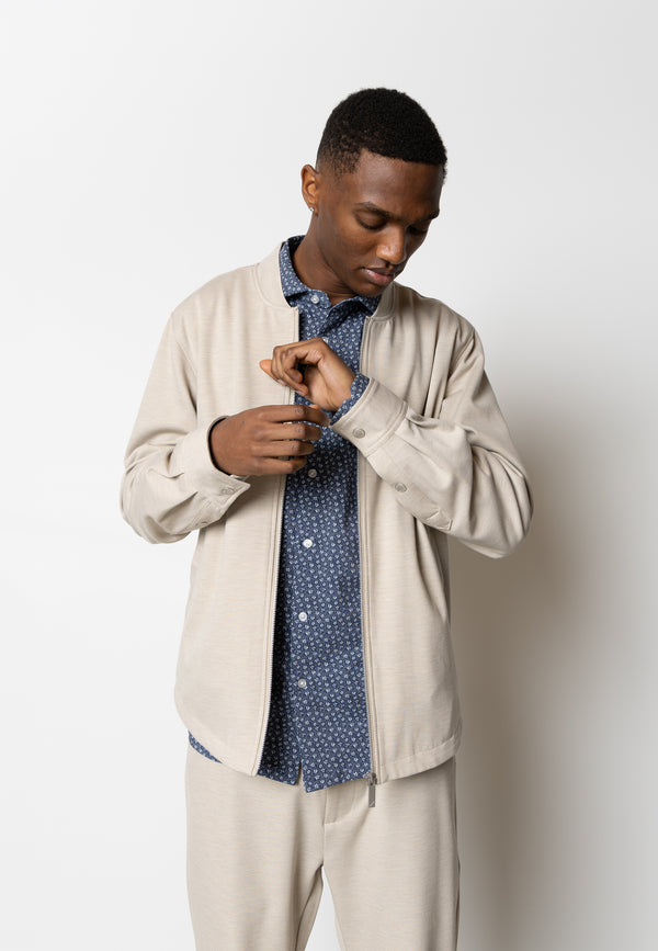 Clean Cut Copenhagen BRENDON JERSEY JACKET Jackets Ecru