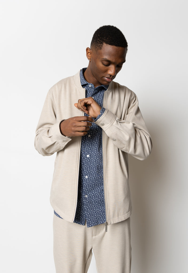 Clean Cut Copenhagen BRENDON JERSEY JACKET Jackets Ecru