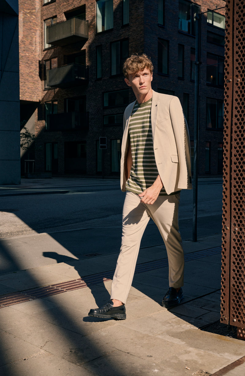 Clean Cut Copenhagen BRENDON JERSEY PANTS Pants Ecru