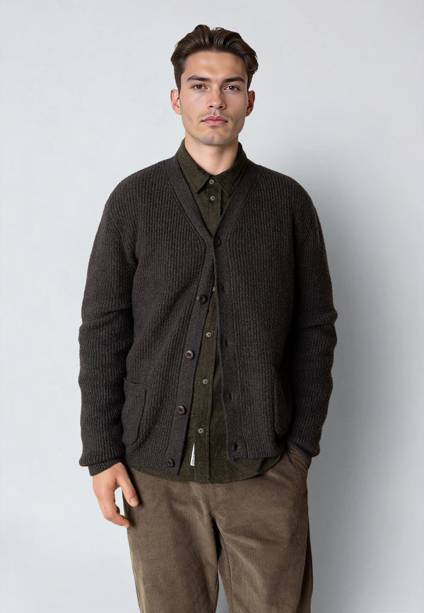 Clean Cut Copenhagen BROOKS CARDIGAN Knit Taube brown melange