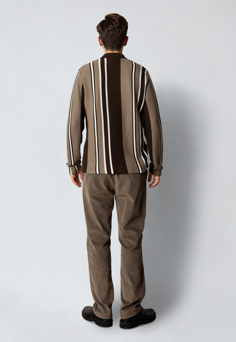 Clean Cut Copenhagen BUCKLEY KNITTED CARDIGAN Knit Dark Brown