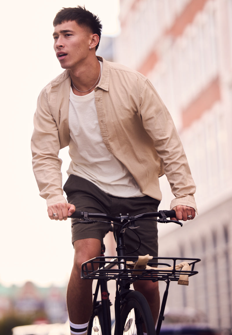 Clean Cut Copenhagen Barcelona cotton/linen shorts Shorts Dusty Green