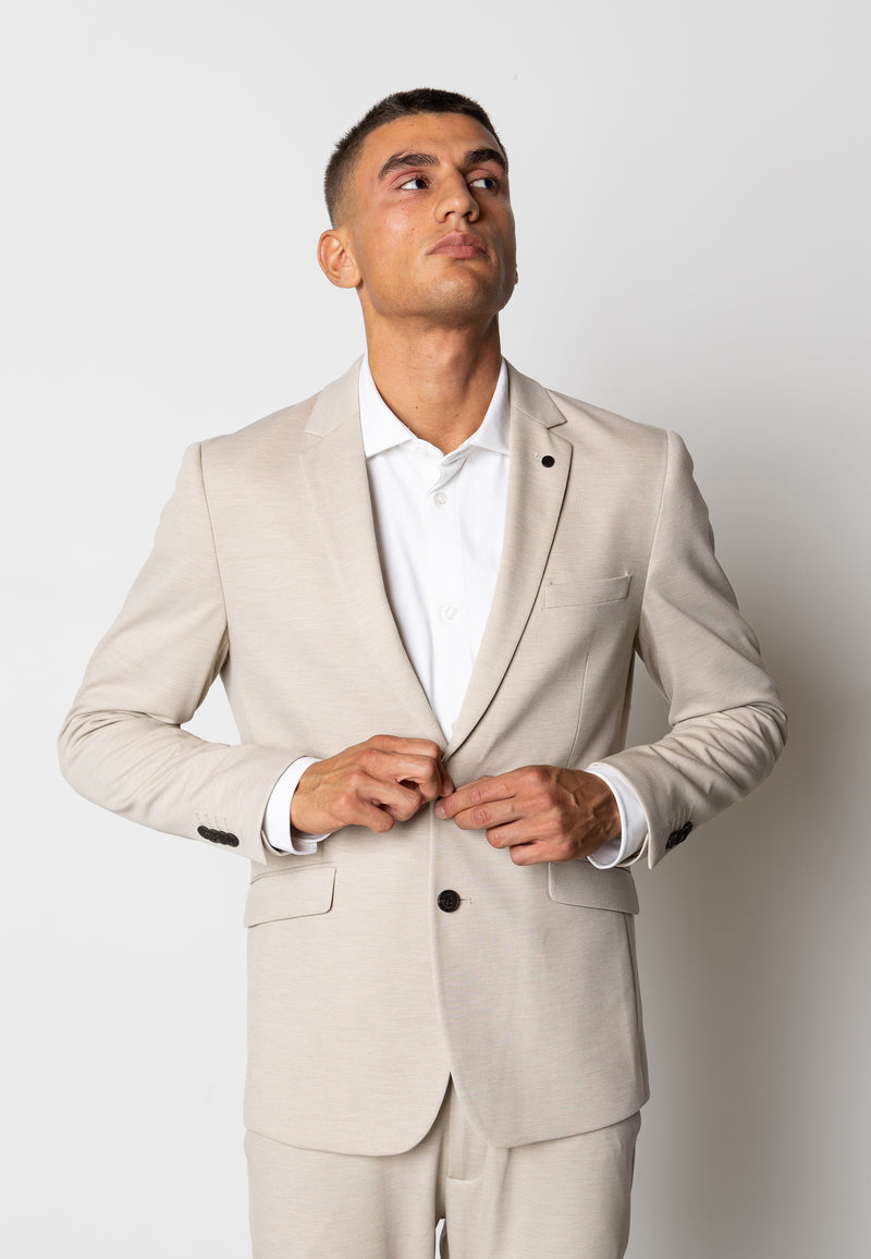Clean Cut Copenhagen BRENDON JERSEY BLAZER Blazers Ecru