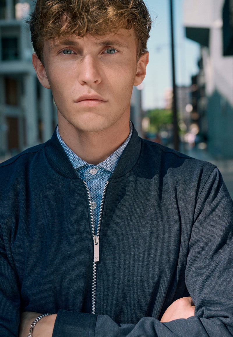 Clean Cut Copenhagen BRENDON JERSEY JACKET Jackets Navy