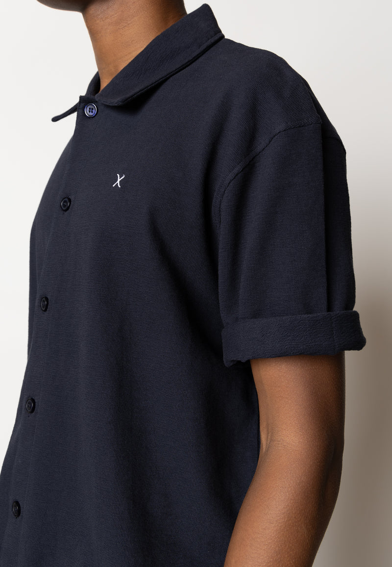 Clean Cut Copenhagen CALTON S/S SHIRT Shirts S/S Dark Navy
