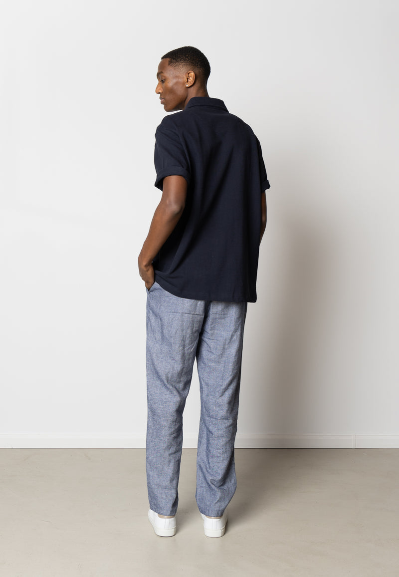 Clean Cut Copenhagen CALTON S/S SHIRT Shirts S/S Dark Navy