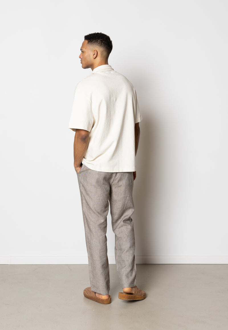 Clean Cut Copenhagen CALTON S/S SHIRT Shirts S/S Ecru