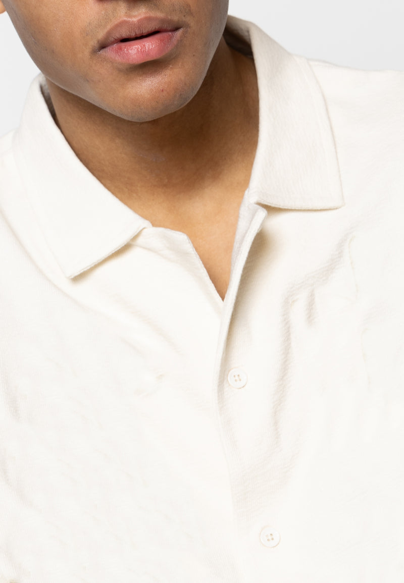 Clean Cut Copenhagen CALTON S/S SHIRT Shirts S/S Ecru