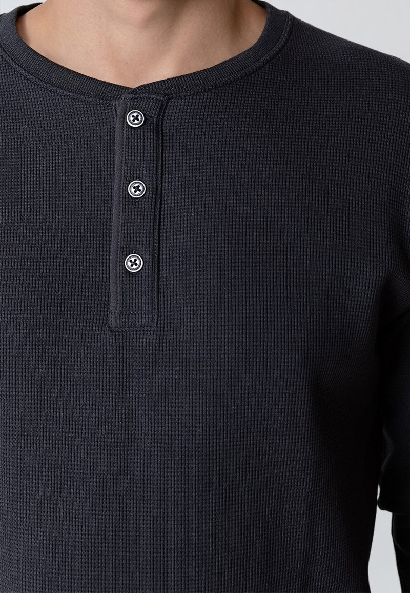 Clean Cut Copenhagen CAL 'GRANDAD' T-SHIRT T-shirts L/S Dark Navy