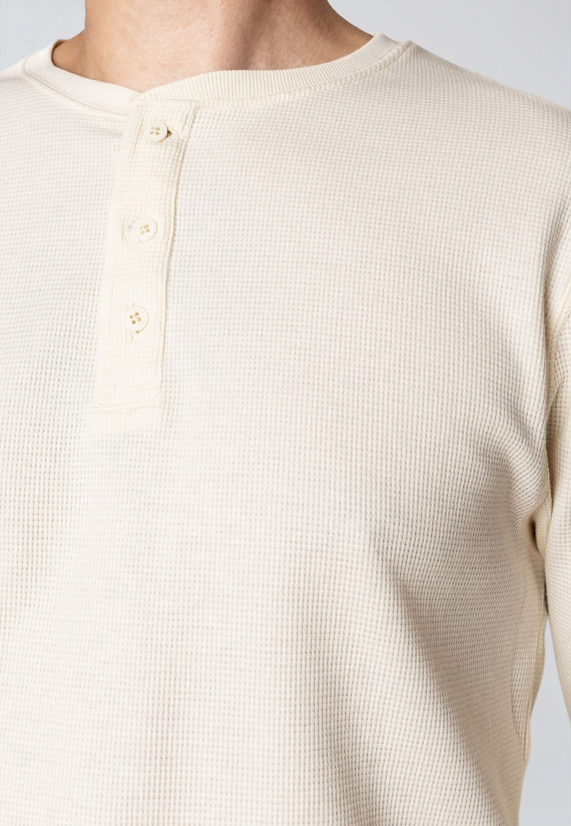 Clean Cut Copenhagen CAL 'GRANDAD' T-SHIRT T-shirts L/S Ecru Melange