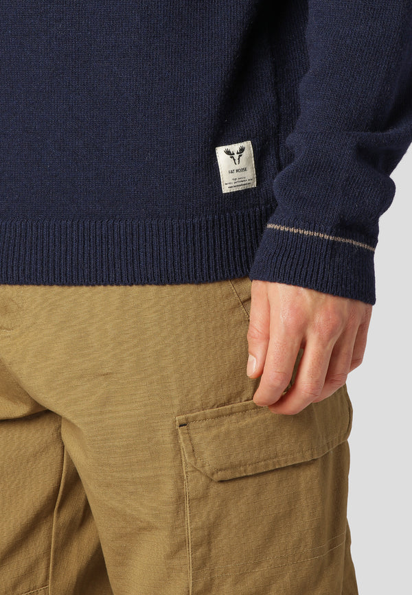 Fat Moose CAMERON KNITTED SWEATER Knit Navy Mix