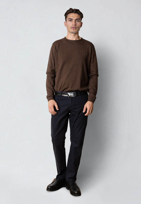 Clean Cut Copenhagen CLAUDE KNITTED JUMPER Knit Brown Melange