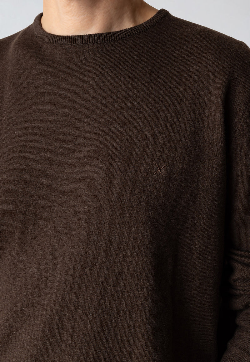 Clean Cut Copenhagen CLAUDE KNITTED JUMPER Knit Brown Melange
